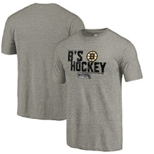 Load image into Gallery viewer, Boston Bruins 2018 Stanley Cup Playoffs Bound Home Ice Advantage Tri-Blend T-Shirt - Heather Gray NHL Guys Tee
