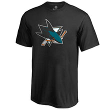Load image into Gallery viewer, San Jose Sharks Primary Logo T-Shirt - Black NHL Guys Tee
