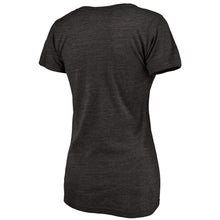 Load image into Gallery viewer, Los Angeles Dodgers Women&#39;s Distressed Team Tri-Blend V-Neck T-Shirt - Black MLB Ladies V-Neck
