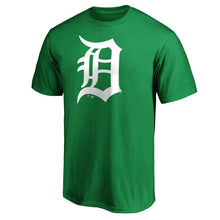 Load image into Gallery viewer, Detroit Tigers St. Patrick's Day Logo T-Shirt - Kelly Green MLB Guys Tee
