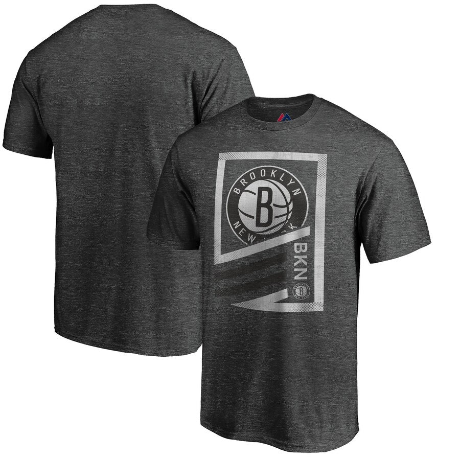 Brooklyn Nets Majestic Flex Classic Tri-Blend T-Shirt - Gray NBA Guys Tee