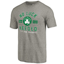 Load image into Gallery viewer, Boston Celtics No Luck Hometown Collection Tri-Blend T-Shirt - Gray NBA Guys Tee
