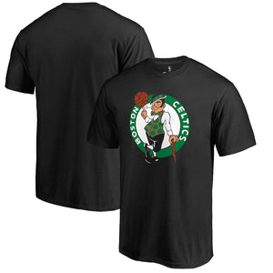 Boston Celtics Primary Logo T-Shirt - Black NBA Guys Tee