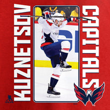 Load image into Gallery viewer, Washington Capitals 2018 Eastern Conference Champions Kuz Celebration T-Shirt - Red NHL Guys Tee
