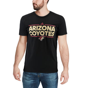 Arizona Coyotes Adidas Dassler Climalite Performance Raglan T-Shirt - Black NHL Guys Tee