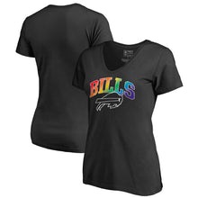 Load image into Gallery viewer, Buffalo Bills Nfl Pro Line By Women's Pride T-Shirt - Black NFL LADIES V-Neck
