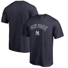 Load image into Gallery viewer, New York Yankees Team Lockup T-Shirt - Navy MLB Guys Tee
