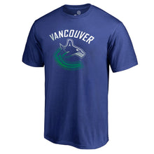 Load image into Gallery viewer, Vancouver Canucks Gradient Logo T-Shirt - Royal NHL Guys Tee
