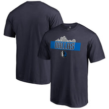 Load image into Gallery viewer, Dallas Mavericks Skyline Hometown Collection T-Shirt - Navy NBA Guys Tee
