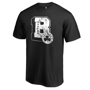 Boston Celtics Letterman T-Shirt - Black NBA Guys Tee