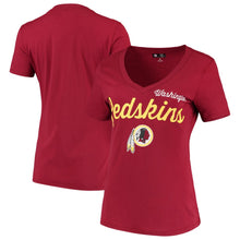Load image into Gallery viewer, Washington Redskins G-Iii 4Her By Carl Banks Women&#39;s Post Season V-Neck T-Shirt - Burgundy NFL LADIES V-Neck
