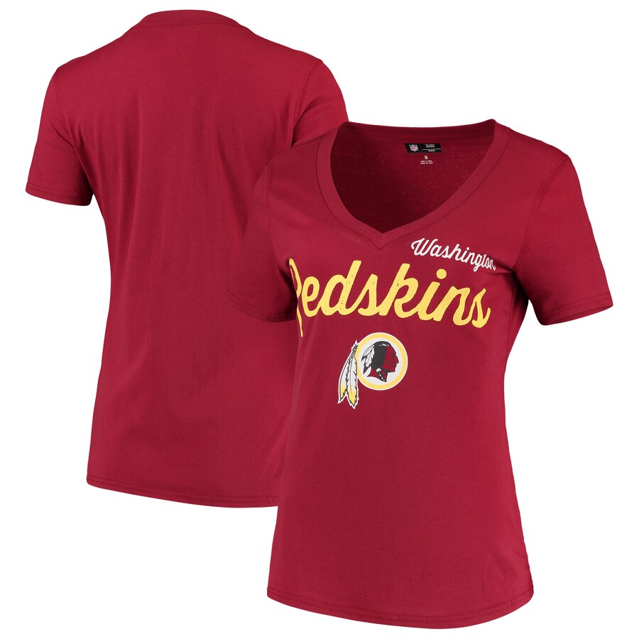 Washington Redskins G-Iii 4Her By Carl Banks Women's Post Season V-Neck T-Shirt - Burgundy NFL LADIES V-Neck