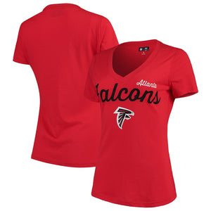 Atlanta Falcons G-Iii 4Her By Carl Banks Women's Post Season V-Neck T-Shirt - Red NFL LADIES V-Neck