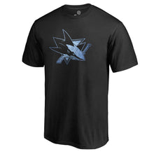 Load image into Gallery viewer, San Jose Sharks Pond Hockey T-Shirt - Black NHL Guys Tee

