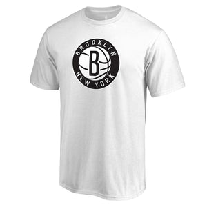 Brooklyn Nets Alternate Logo T-Shirt - White NBA Guys Tee