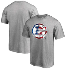 Load image into Gallery viewer, Boston Bruins Banner Wave T-Shirt - Heathered Gray NHL Guys Tee
