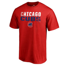 Load image into Gallery viewer, Chicago Cubs Team Fade Out T-Shirt - Red MLB Guys Tee

