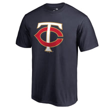Load image into Gallery viewer, Minnesota Twins Team Color Primary Logo T-Shirt - Navy MLB Guys Tee
