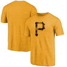 Load image into Gallery viewer, Pittsburgh Pirates Team Tri-Blend T-Shirt - Gold MLB Guys Tee
