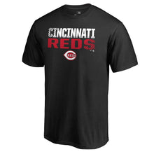 Load image into Gallery viewer, Cincinnati Reds Fade Out Big And Tall T-Shirt - Black MLB Guys Tee
