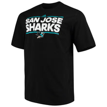 Load image into Gallery viewer, San Jose Sharks Adidas Dassler T-Shirt - Black NHL Guys Tee
