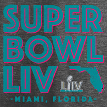 Load image into Gallery viewer, Women&#39;s Super Bowl Liv Super Inline Tri-Blend V-Neck T-Shirt - Black NFL LADIES V-Neck
