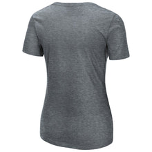 Load image into Gallery viewer, Carolina Panthers Majestic Women's Showtime Game Tradition T-Shirt - Heathered Gray NFL LADIES V-Neck
