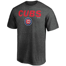 Load image into Gallery viewer, Chicago Cubs Majestic Basic T-Shirt - Heathered Charcoal MLB Guys Tee
