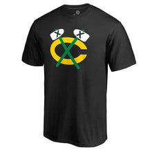 Load image into Gallery viewer, Chicago Blackhawks Alternate Logo T-Shirt - Black NHL Guys Tee
