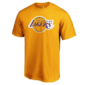 Lebron James Los Angeles Lakers Team Playmaker Name & Number T-Shirt - Gold NBA Guys Tee