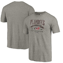 Load image into Gallery viewer, Carolina Hurricanes 2019 Stanley Cup Playoffs Bound Buzzer Beater Tri-Blend T-Shirt - Gray NHL Guys Tee
