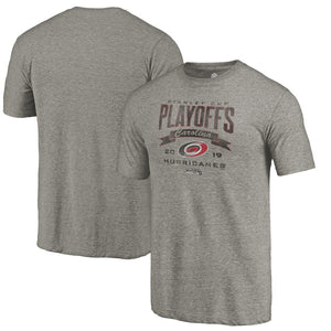 Carolina Hurricanes 2019 Stanley Cup Playoffs Bound Buzzer Beater Tri-Blend T-Shirt - Gray NHL Guys Tee