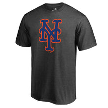 Load image into Gallery viewer, New York Mets Primary Logo T-Shirt - Heathered Charcoal MLB Guys Tee
