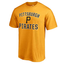 Load image into Gallery viewer, Pittsburgh Pirates Victory Arch T-Shirt - Gold MLB Guys Tee
