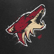 Load image into Gallery viewer, Arizona Coyotes Splatter Logo T-Shirt - Black NHL Guys Tee
