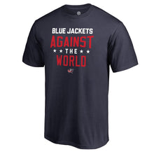 Load image into Gallery viewer, Columbus Blue Jackets Against The World T-Shirt - Navy NHL Guys Tee
