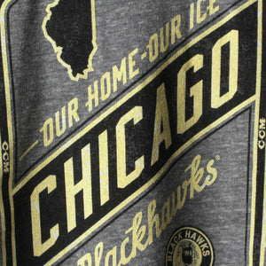 Chicago Blackhawks Ccm Our Home Our Ice Tri-Blend T-Shirt - Gray NHL Guys Tee