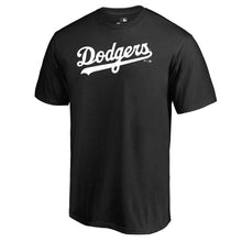 Load image into Gallery viewer, Los Angeles Dodgers Team Wordmark T-Shirt - Black MLB Guys Tee
