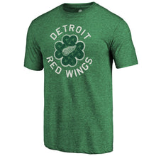Load image into Gallery viewer, Detroit Red Wings St. Patrick's Day Luck Tradition Tri-Blend T-Shirt - Heathered Green NHL Guys Tee
