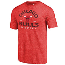 Load image into Gallery viewer, Chicago Bulls Vintage Arch Tri-Blend T-Shirt - Red NBA Guys Tee
