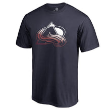 Load image into Gallery viewer, Colorado Avalanche Gradient Logo T-Shirt - Navy NHL Guys Tee
