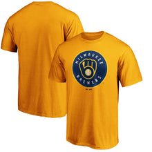 Load image into Gallery viewer, Milwaukee Brewers 2020 Primary Logo T-Shirt - Gold MLB Guys Tee
