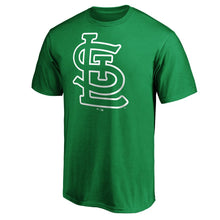 Load image into Gallery viewer, St. Louis Cardinals St. Patrick's Day Logo T-Shirt - Kelly Green MLB Guys Tee
