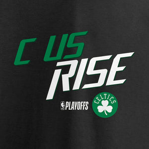 Boston Celtics 2019 Nba Playoffs Slogan T-Shirt - Black NBA Guys Tee