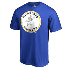 Load image into Gallery viewer, Milwaukee Brewers Cooperstown Collection Forbes T-Shirt - Royal MLB Guys Tee

