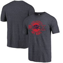 Load image into Gallery viewer, Columbus Blue Jackets Personalized Insignia Tri-Blend T-Shirt - Navy NHL Guys Tee
