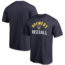 Load image into Gallery viewer, Milwaukee Brewers Team Pride T-Shirt - Navy MLB Guys Tee
