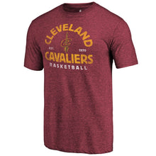 Load image into Gallery viewer, Cleveland Cavaliers Vintage Arch Tri-Blend T-Shirt - Wine NBA Guys Tee
