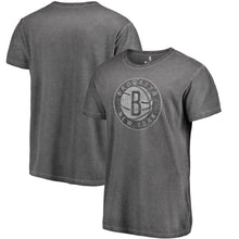 Load image into Gallery viewer, Brooklyn Nets Washed Logo T-Shirt - Charcoal NBA Guys Tee

