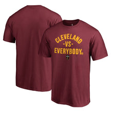 Load image into Gallery viewer, Cleveland Cavaliers Vs Everybody T-Shirt - Wine NBA Guys Tee
